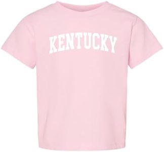 State of Kentucky Style White Fashion Toddler Crew Graphic T-Shirt, Light Pink, 4T