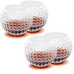 Golf Ball Whiskey Glasses, 10oz Rocks Glass for Rum, Scotch, and Wine, Whiskey Glass Bourbon Gift. Ideal for Cocktails, Old Fashioned Drinks, Gifts for Golfers, Men and Women Who Enjoy Whiskey(4 Pack)