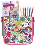 PURPLE LADYBUG Color Your Own Bag with 6 Markers Craft Set - Unique Mermaid Crafts for Girls Ages 6-8 & Mermaid Gifts for Girls 5-7 Years Old, Craft Kits for Girls Ages 6-8, Christmas Gifts