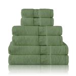 GC GAVENO CAVAILIA Bamboo Bath Sheet Extra Large (80x140cm) - 500 GSM Super Water Absorbent Towels Large Bamboo Towels 2 Pack (60% Bamboo, 40% Cotton) - Extra Soft Towel Bath Sheets - Green