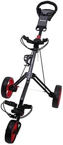 MacGregor Golf Pro Lite 3 Wheel Golf Buggy/Trolley/Cart/Trundler - Black/Red