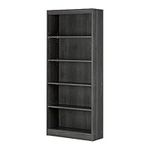 South Shore Furniture 5-Shelf Storage Bookcase, Gray Oak