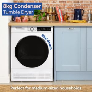 Russell Hobbs 8kg Condenser Tumble Dryer – Black