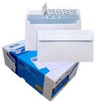 500#6 3/4 Self-Seal Security WINPAQ Envelopes, Security Tint and Pattern, Redi-Strip Closure, 24lb White Wove, 3-5/8 x 6-1/2, 500/Counts