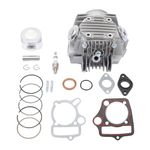 WOOSTAR 52.4mm Complete Cylinder Head 66mm Valves with Pistons and Gaskets Replacement for 4 Stroke Chinese Taotao Coolster 110cc Engine ATV Go Kart Dirt Bike