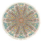 Large Rug 4ft Round Area Rug Boho Starfish Rug Multicolour Pattern Carpet Ultra Soft Easy Care Ideal for High Traffic Areas in Living Room Bedroom Dining Room Kids Room Playroom 120, 307120