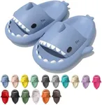 rosyclo Shark Cloud Slippers, Shark Cute Slides for Women Man,Summer Slipper Sandals for Boys Girls Spa Platform Shoes Non-Slip Beach Open Toe Beach Sandals Shower Couple Shoes, Haze Blue, 7-7.5