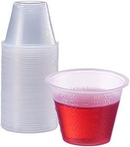 GUSTO [100 Count - 1 oz.] Plastic Disposable Medicine Measuring Cup for Liquid Medicine, Epoxy, & Pills