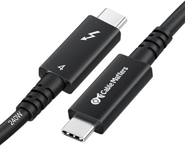 Cable Matters [Intel Certified] 40Gbps Active Thunderbolt 4 Cable 6.6 ft with 240W Charging and 8K Video - Fully Compatible with USB C/USB-C, USB 4 / USB4, and Thunderbolt 3