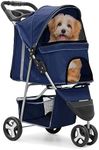 MoNiBloom 3 Wheels Pet Stroller, Fo