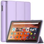 Fire HD 10 Tablet Case (13th Gen, 2023), DJ&RPPQ Dual Angle Lightweight Trifold Stand with Soft TPU Back Case for Fire HD 10 Kids & Kids Pro Tablet, Auto Wake/Sleep, Not fit iPad Samsung-Purple