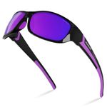 DEAFRAIN Polarized Sports Sunglasses for Men Women Driving Fishing Cycling Running UV Protection