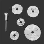 ISC 6pcs/set Mini HSS Circular Saw Blade Rotary Tool For Dremel Metal Cutter Power Tool Set Wood Cutting Discs Drill Mandrel Cutoff