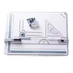 A3 Drawing Board, Drafting Table Multifunctional Drawing Board Table with Clear Rule Parallel Motion and Angle Adjustable Measuring System