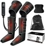 FIT KING Upgraded Full Leg Massager with Heat, Air Compression Massager Machine for Foot Calf & Thigh Muscle Relaxation and Recovery, Helpful for Pain Relief, Swelling, Edema and RLS