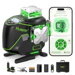 Huepar Professional Laser Level Self Leveling S04CG, ±1/9" Accuracy at 33 Ft, 4D Construction Lazer Leveler Tool with LCD Screen, Bluetooth Remote Control, 4x360° Green Cross Line, Outdoor Pulse Mode