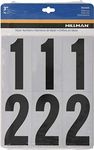 Hillman 843445 Reflective Adhesive Mailbox Number Pack, 3", Black and White