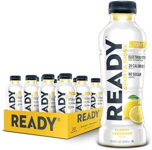 Ready® Sports Drink Light, Low Calories, No Added Sugars, Real Food Carb Source for Energy, Four Electrolytes for Hydration, Super Fruits, B Vitamins, 16.9 Fluid Ounces, 12 Pack