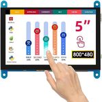 ELECROW For Raspberry Pi Screen, Touch Screen Monitor 5 Inch 800x480 Small Monitor Compatible with Raspberry Pi 4 3B+ 3B 2B BB Black Banana Pi Windows 10 8 7