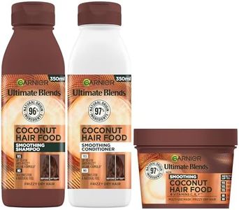 Garnier Nourishing and Smoothing Hair Food Coconut and Macadamia 3 in 1 Hair mask set For Frizzy Hair