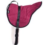 Harrison Howard Equestrian Saddle Pad Horse Riding Pad Bareback Pad with Girth (Rose Pink)