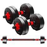 Dumbbells and Barbell 20KG Weight Set - Adjustable Dumbbells Set with Connecting Rod - Training Equipment for Men and Women for Home Training, Lifting, Fitness, Gym, Workout etc.