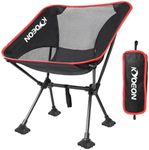 Portable Camping Chair, Ultralight Durable, Lightweight Foldable Chair for Outdoor Camp,Travel, Beach, Picnic, Compact Design, Sturdy Frame, Comfortable Back Support, Supports 330Lbs (1, Black 1)