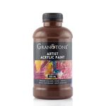 GRANOTONE Acrylic Colour Art and Craft Paint, DIY Paint, Rich Pigment, Non-Craking Paint for Canvas, Wood, Leather, Earthenware, Metal 500 ml (NUT BROWN)