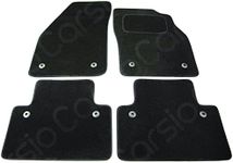 Carsio Carpet Car Mats For Volvo S40 V40 2004 2012 4 Piece Set With 8 Clips Tailored Fit Floor Mat Complete Accessory Black Custom Fitted - All Weather, Anti-Slip Backing & Black Trim