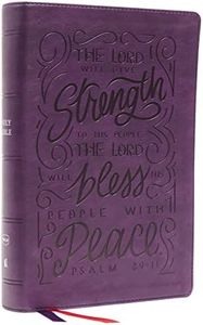 NKJV Giant Print Center-Column Reference Bible, Verse Art Cover Collection, Red Letter, Comfort Print [Purple]: Holy Bible, New King James Version