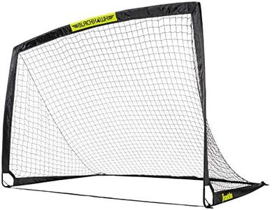 Franklin Sports Blackhawk Backyard Soccer Goal - Portable Kids Soccer Net - Pop Up Folding Indoor + Outdoor Goals - 6'6" x 3'3" - Black