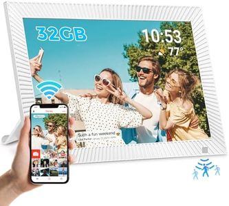 32GB 10.1 Inch WiFi Digital Photo Frame, Smart Motion Sensor,1280x800 IPS LCD Touchscreen, Auto-Rotate,Easy Share Photos or Videos via The Frameo App, The Best Choice for Gifting,White