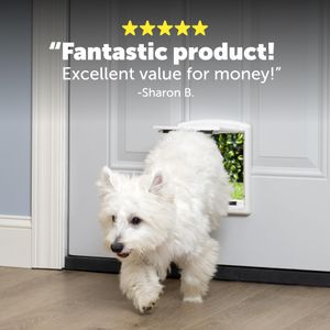 PetSafe Staywell Pet Door, White, Medium Size