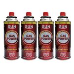 Butane Gas Fuel for Portable Gas Stove or range and very suitable for Hot Pod any counter cooking and Camping, 227 Grams x4 per Pack by -BEST-