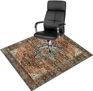 Anidaroel 48"x60" Chair Mat for Hardwood Floor/Tile Floor, Desk Chair Mat for Hard Floors, Under Desk Rug Protector for Rolling Chair, Computer Gaming Chair Mat, Low Pile Carpet Floor Mat