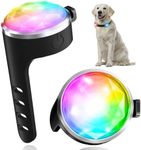 Tubasion Rechargeable Dog Collar Light, 2024 Best 7 Color Changing Light for Dog Collar with 100% Waterproof and Durable Silicone Band. Dog Lights for Night Walking, Camping, Bike