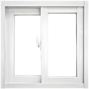 Basement Window, 16"Wx16"H Mobile Home Windows Replacement, Sliding Windows, Customizable Size, Aluminum Alloy Frame with Tempered Glass and Screen, for Shed, Basement, Bathroom, Garage