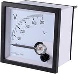 uxcell AC 0-500V Analog Panel Voltage Gauge Volt Meter 72 1.5% Error Margin