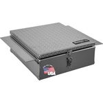 Buyers Products 1705384 Diamond Tread Aluminum In-Frame Truck Tool Box, 9" H x 22" D x 30" H, Truck Box for Between Truck Frame Rails, Adjustable Latch, Includes Mounting Kit