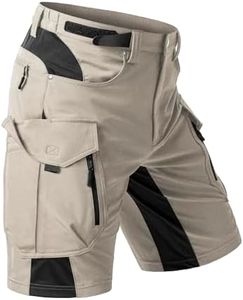 Moosehill Men's Hiking Cargo Shorts: Quick Dry Lightweight Stretch Outdoor Fishing Camping with 9 Pockets (Self-Storing) (Fossil, 40)