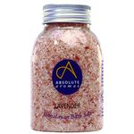 Absolute Aromas Lavender Bath Salts 290g - Natural Pink Himalayan Salt Infused with 100% Pure Lavender French Essential Oil - Relax and soak Tired Muscles