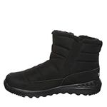 Bearpaw Womens Puffy Boot Cold Weather Ankle Boots Black 8 Medium (B,M)