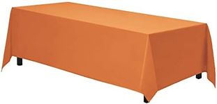 Gee Di Moda Rectangle Tablecloth - 70 x 120 Inch Orange Table Cloth for 6 or 8 Foot Rectangle Table - Heavy Duty Washable Fabric - for Buffet Table, Holiday Party, Dinner, Wedding & Baby Shower