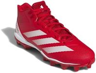 adidas Men's Adizero Impact.2 Molded American Football Sneaker, Team Power Red/White/Team Power Red, 13