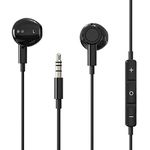 Hi-Res Extra Bass Earbuds Noise Isolating in-Ear Headphones Wired Earbuds with Microphone for iPhone, iPad, MP3, Huawei, Samsung, Lightweight Earphones with Volume Control 3.5mm Jack Headphones