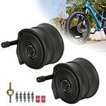 RUTU 2- Pack 22 Inch Bike Tubes,22 * 1.75/2.125 Inner Tube with 32mm Schrader Valve and Installation Accessories - Compatible with Stroller Tire Tube-Premium Heavy Butyl Inner Tube