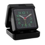 Wm Widdop Quartz Travel Alarm - Black case/dial