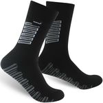 RANDY SUN Ultra Thin Waterproof Socks Women, Men Unisex Dry Multisport Performance Mid-calf Socks for Outdoor Sports Work 1 Pair Black-Stripe, Medium