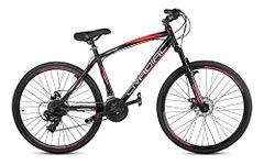 Cradiac Discover PRO 21 Speed Steel High Performance Gear Hybrid Cycles for Men with Front Suspension & Disc Brakes | Ideal for 15+ Years, Unisex, Frame Size : 18.5 Inch | 700 * 35C Tires