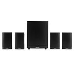 Panasonic SC-HT460GW-K 4.1 Ch Home Theatre, 100 W, Bluetooth, USB, AUX, Powerful Subwoofer, LED Display, Remote for Volume & Bass Control (Black)